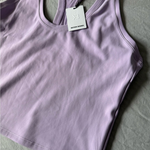 BETTER BODIES CORE CROP T-BACK COOL PURPLE SIZE LARGE - Picture 11 of 14